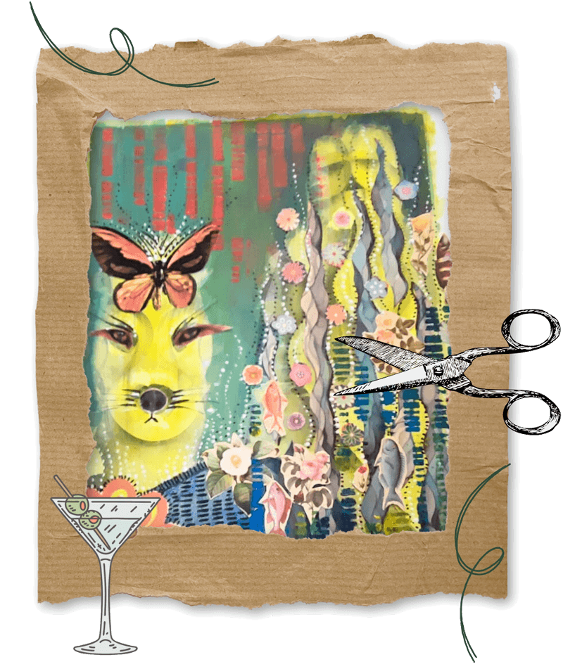Collage y vermut taller
